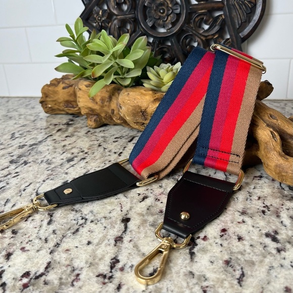 Handbags - Striped Multicolor Crossbody Strap